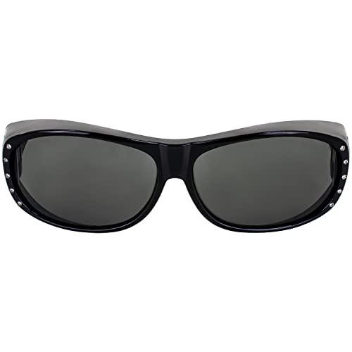 Global Vision Eyewear Fanfare 2 Sunglasses, Smoke Lens, Fits Over Glasses2