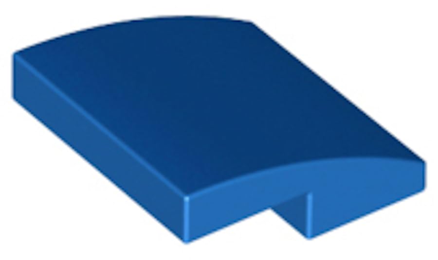 LEGO Slope, Curved 2 x 2 x 2/3, Building Block Part 15068 (Blue, 10, Bricks)