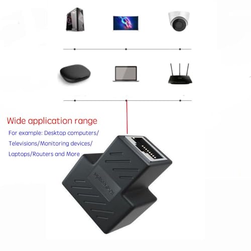 Image of MT-VIKI Rj45 Ethernet Splitter Adapter, USB 1 to 2 Dual LAN Network Socket Connector 8P8C Extender Plug Interface Cable for Cat5,Cat5E,Cat6,Cat7 (2 Devices Cannot Be Simultaneous Networking)