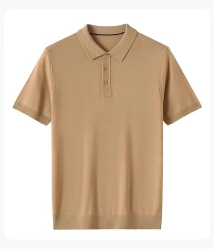 Mens Short Sleeve Pullover Sweater Slim Fit Thin Casual Business Solid Color Sweater Tops2