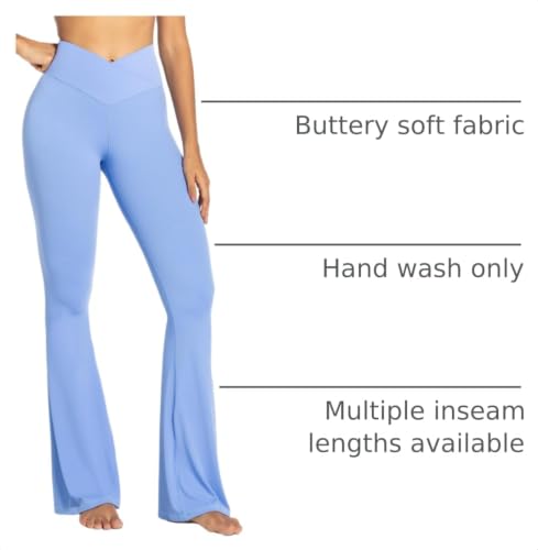 Image of Sunzel Flare Leggings, Crossover Yoga Pants with Tummy Control, High-Waisted and Wide Leg