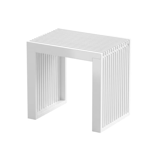 Image of APRTAT Bamboo Dining Bench 17 Inch Indoor Wooden Shoe Benches for Entryway | Entryway Shoe Rack Bench.,Solid Bamboo Benches,for Living Room, Hallway, Bedroom, Bathroom,Easy Assemble,Slatted Design,