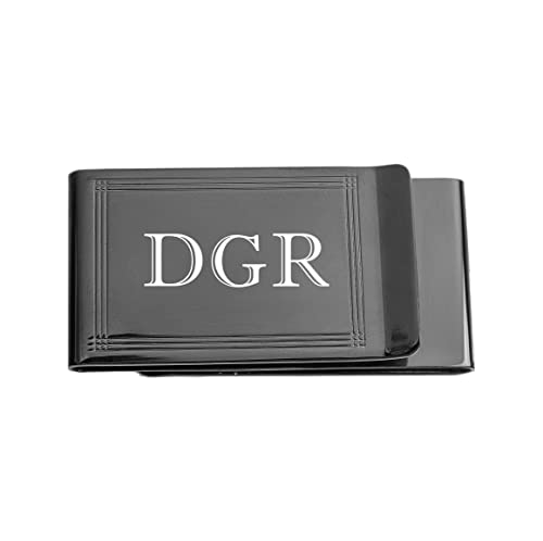 Personalized Double Sided Gun Metal Money Clip Custom Engraved Free - Ships from USA2