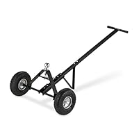 Relaxdays Rangierhilfe, Anhänger & Wohnwagen, HxBxT: 48x137x72 cm, Luftreifen, bis 250 kg, Kugelkupplung, Stahl, schwarz