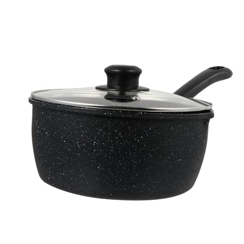 ULTECHNOVO Lechero De Maifan No Cacerolas Antiadherente Para Inducción Nuestro Largo Salsa Juez Mini Bote Cacerola Con Tapa Esmalte Olla Sartén Sopa De Cocina Hierro Refinado