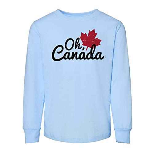 Oh Canada Maple Leaf Toddler Kids Long Sleeve T-Shirt