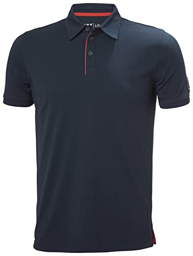 Helly-Hansen Workwear Kensington Tech Polo Shirts for Men - Lightweight Breathable Short-Sleeve Pullovers for High Mobility