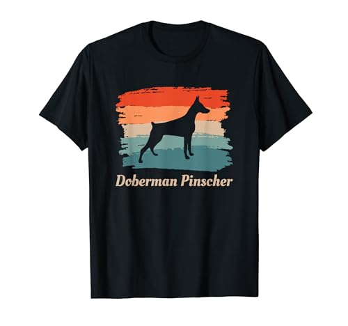 Rétro Vintage Doberman Pinscher Amoureux T-Shirt