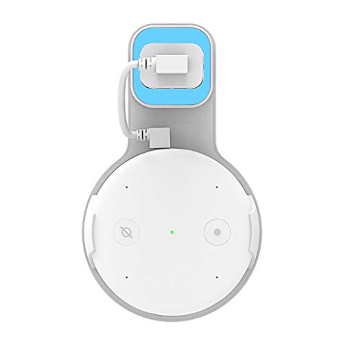 Speaker Mount for Amazon Echo Input, Tuscom Outlet Wall Mount Hanger Holder Bracket Stand for Echo Input, Home Space-Saving Solution Accessories for Your Input, for Bedroom, Living Room (White) - Thumbnail 4