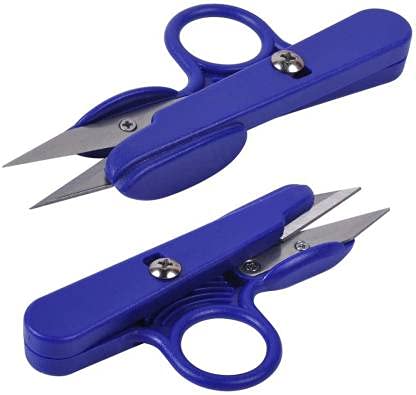 ROYAL VILLA® Pack of 2 Thread Snips, Mini Sewing Scissors, Beading, Embroidery Multi-Purpose Small Thread Cutter, Suitable for Making Handicrafts, DIY Supplies. Rotary Fabric Cutter