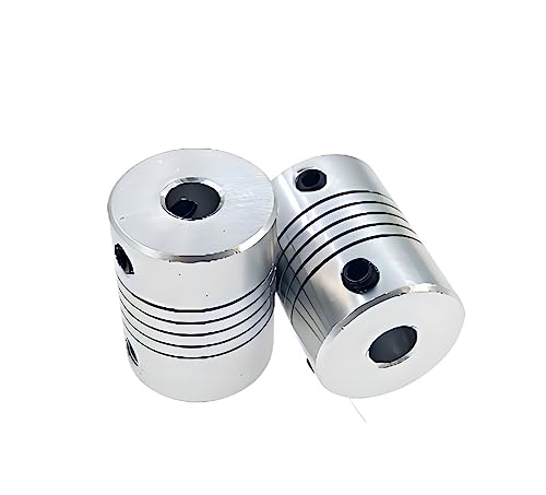 Rigid Coupling,Stainless Steel Rigid Coupling 1pcs D15L20 Aluminum Axis Flexible Coupling for Stepper Motor Coupler Shaft Couplings 3D Printer(5mm to 6.35mm)