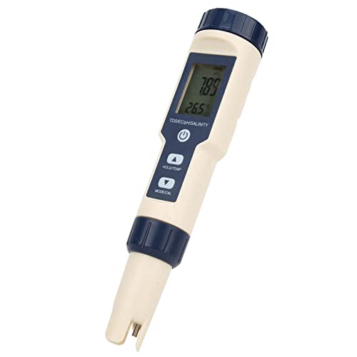 Testeur PH 5 en 1 salinité TDS EC et température pour analyse d'eau