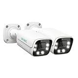 Picture of SV3C 4K POE Security Camera Outdoor, 2 Pack 8MP POE IP Camera with 120°Wide Angle, Smart Motion Detection, IR/Color Night Vision, 2-Way Audio, Metal Shell, RTSP, SD Card Record, Onvif Conformant