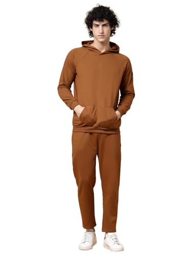 Image of Rigo Cotton Fleece Full Sleeves Oversized Co-ord Set for Men | Printed Hooded Track Suit Set for Men