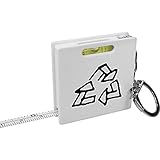 Azeeda 'Recycling-Symbol' Schlüsselring-Maßband/Wasserwaage (KM00022179)