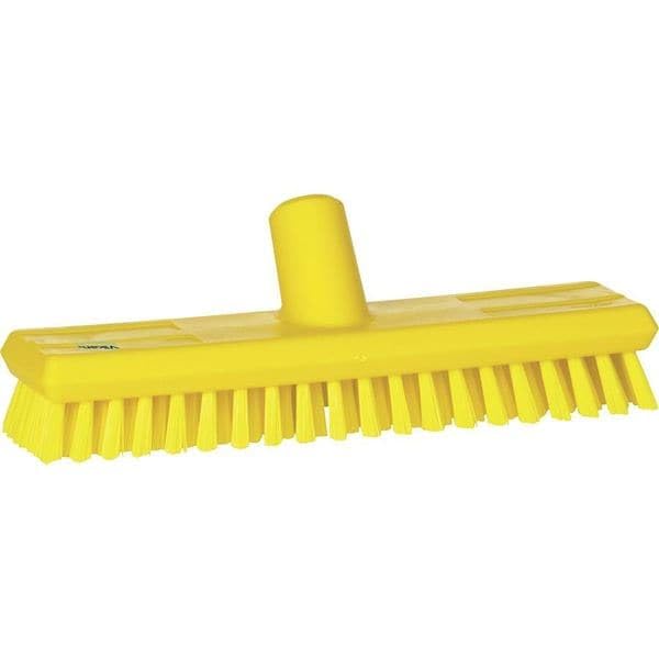 Image of Vikan 70416 Stiff Bristle Deck Scrub, 10-3 /4 inch Polyester, Yellow