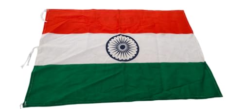 Image of Swarna Ecocrafts Indian National Flag | Size - 20 * 30 Inch | Suitable for Indoors and Outdoors|Cotton| Both sides Printing| All Weather Fabric | Fade Proof, Hand Stitched and Durable | Har Ghar Tiranga National Flag (20*30)