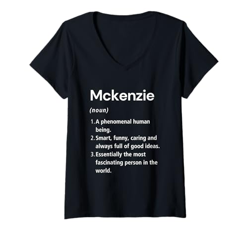 Mujer Mckenzie Definición de nombre Diccionario divertido Camiseta Cuello V