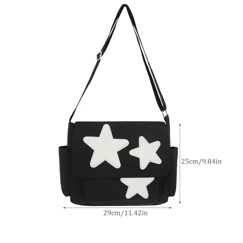 Sac messager design étoile capacité réglable et poches latérales
