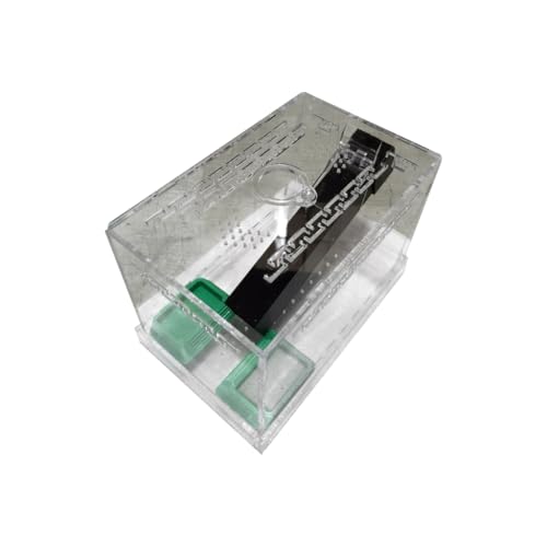アクリル製昆虫飼育箱容器(給餌器付き)取り外し可能な底ベース