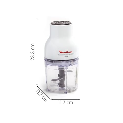 Moulinex DJ5201 Moulinette Essential, 4 Lame Affilate, Trita, Mescola e Sminuzza, Tritatutto, Capacità Recipiente 400 ml, 300 W, Bianco - 7