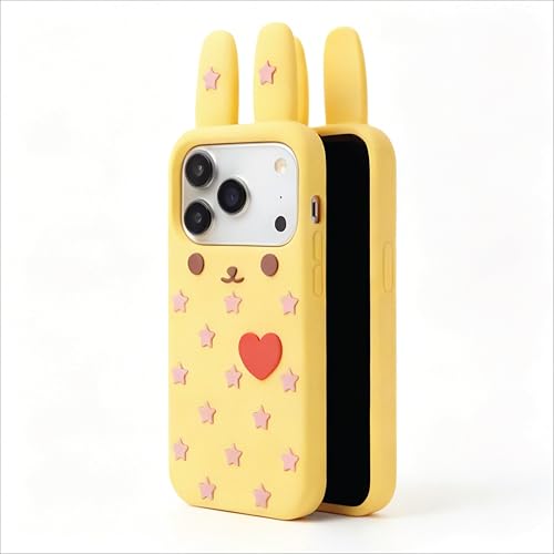 Image of amazon basics Back Cover Case for iPhone 17 Pro Max Scratch Resistant Anti-Slip TPU Shockproof 3D Protective Durable Adorable Cartoon Star Design Case for Girls & Women