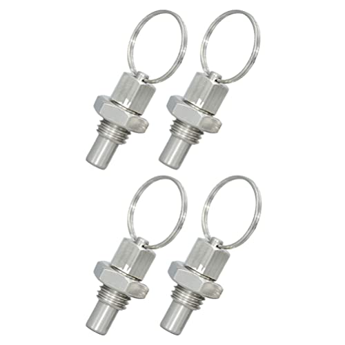 Stubby Hand Plunger Indexing Pin Hand Retractable Plungers 4 Pcs Stainless Steel Non Lock- Out Type Stubby Hand With Ring Plunger Threaded Spring Plunger Threaded Spring Plunger #TOP23