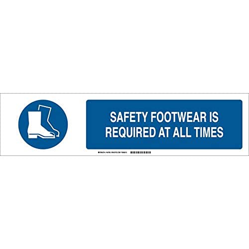 Panneau safety footwear is required en plaque d'aluminium de signalisation murale