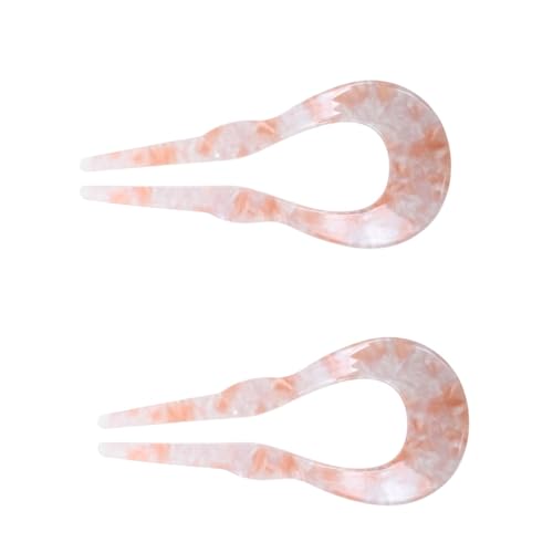 Healeved 2pezzi Fermaglio Per u Shape Acetato Accessorio Per Chignon e Acconciature Design e Ragazze