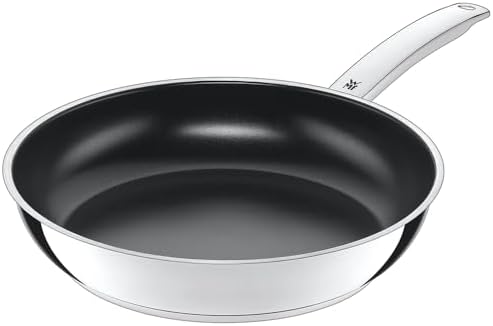 WMF Frying Pan Coated with Devil Pouring Rim Stainless Steel Handle, Silver, 28 cm image 3