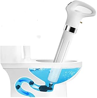 KOOYORK Toilet Plunger for Bathroom, Drain Clog Remover, Heavy Duty Air Drain Snake, High Pressure Toilet Auger for Shower, Sink, Bathtub, Clogged Pipe(White)