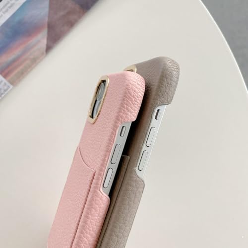 Étui cuir iPhone 15 empêche la perte et protège l'écran couleur bleu - 3