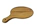 Wooden World Okrągła deska do pizzy z uchwytem, okrągły talerz drewniany, deska do krojenia, serwowanie, pizza z litego drewna - 30 cm - 12 cali