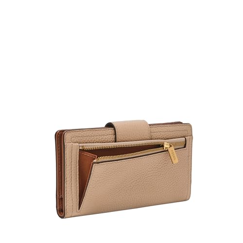 Image of Fossil Women's Logan Leather Wallet RFID Blocking Tab Clutch
