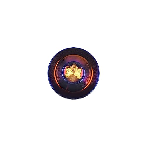 Image of Titanium Torx Head M6 x15 20mm Bolt Screw for Bicycle Motorcycle Car Modification Pack of 6 (Fire Burning Blue, M6x20mm)