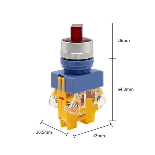 Selector de 22 mm LAY37-11XD ideal para paneles de control y automatización de talleres 2