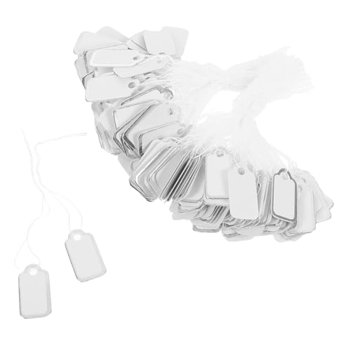 CAXUSD 200piezas Etiquetas Pequeñas Para Joyería Con Cordón Suave Etiquetas Grabables