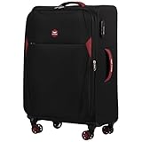 Wings Dipper 75L - Bolsa de viaje ligera (24', con TSA, 4 ruedas, mango telescópico, extensible), color negro, Negro , 67,5x42,5x27, Maleta