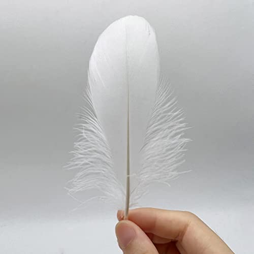 100Pcs White Loose Goose Feathers 5-7 Inch For Crafts Wedding Decoration Home Party Decor Clothing Hats Mask Decorating #TOP2