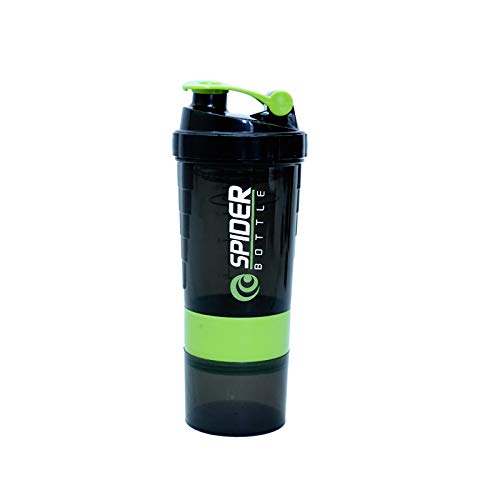 Pomic fit Unisex Spider Shaker Bottle 500ml Gym Workout Supplement Protein Shake Sipper Bottle 500 ml Protein 2 Storage Extra Compartment(Green) (B092QY15Z8) Amazon Price History, Amazon Price Tracker