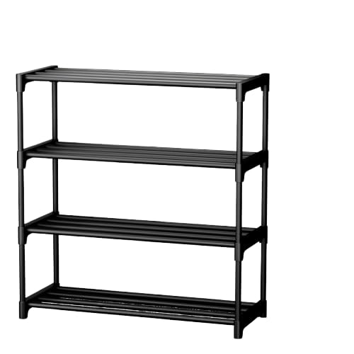 Tier Multipurpose Plastic Rack for Home Kitchen Bathroom & Office Modular Shoe Organizer Storage Shelf Detachable Stackable Design Stand for Clothes, Books, Toiletries & Essentials (4 Layer)-image-41