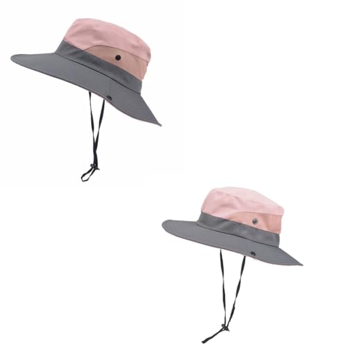 Chapeau de soleil lot de 2 imperméable anti-UV rose taille unique - 2