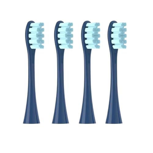 4/8/12 �\�t�g�����w�b�h�A Oclean X/X PRO/Z1/F1 �u���[�u���V�\�j�b�N�^��m�Y���d�����u���V�̖тƌ݊�������(4pcs Blue)