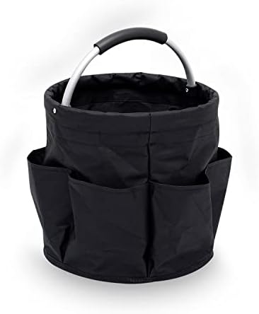 Cutyoung Tool Bag, Bucket Tool Organizer Bag 5 Gallon, Power Mechanic Small Tool Bag Garden Tote Organizer Portable Multi Open Top Black