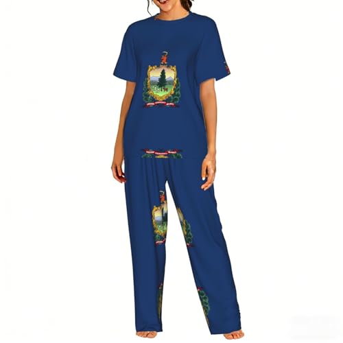 Pyjama confortable femme contre les nuits agitées ensemble imprimé Vermont