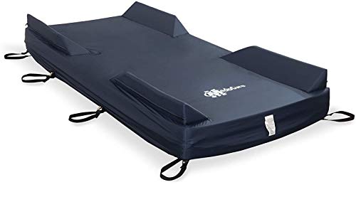 Fall Prevention Foam Bolster Bariatric Mattress Cover with Defined Perimeter – 42” X 80” X 10” - Universal Medical Bed Overlay for Fall Risk Patients - Fitted Sheet Fit with Secure Snaps