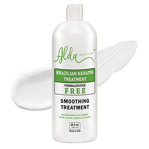 Alda Beauty Care Brazilian Keratin Hair Smoothing Treatment – Blowout Straightening System – Formaldehyde Free (32 fl oz)