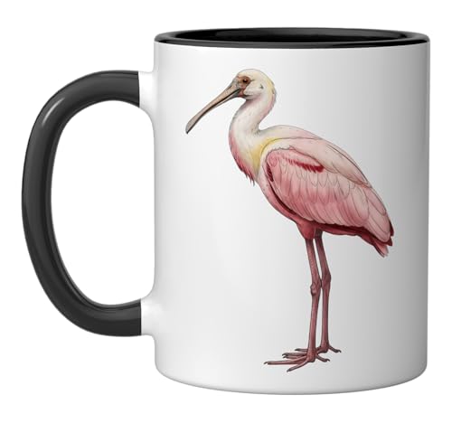 Taza de cerámica ilustrada con espátula rosada miniatura 1