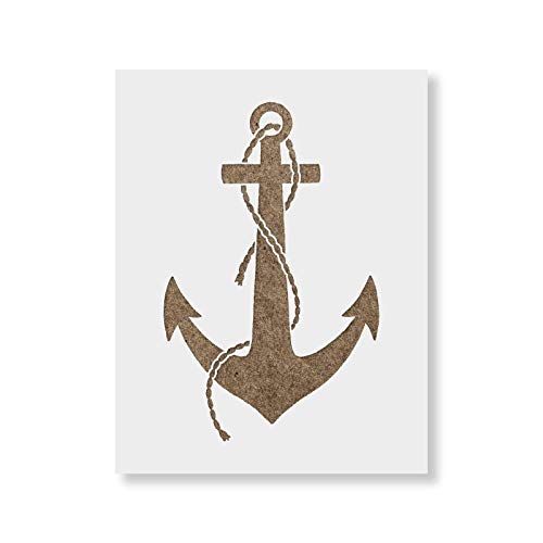 Anchor Stencil - Anchor Craft Stencil, Anchor Stencil DIY, Boat Anchor Stencil, Anchor Print, Nautical Stencil