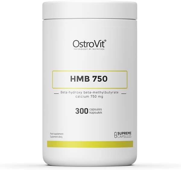 HMB 750mg 300 Capsules | Anticatabolic | Anabolic | Muscle Mass Growth | Bodybuilding Food Supplement for Muscle Mass Growth